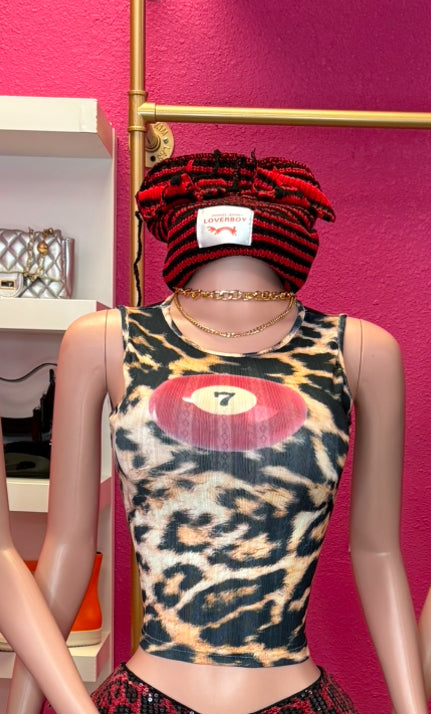 8 BALL CHEETAH TEE
