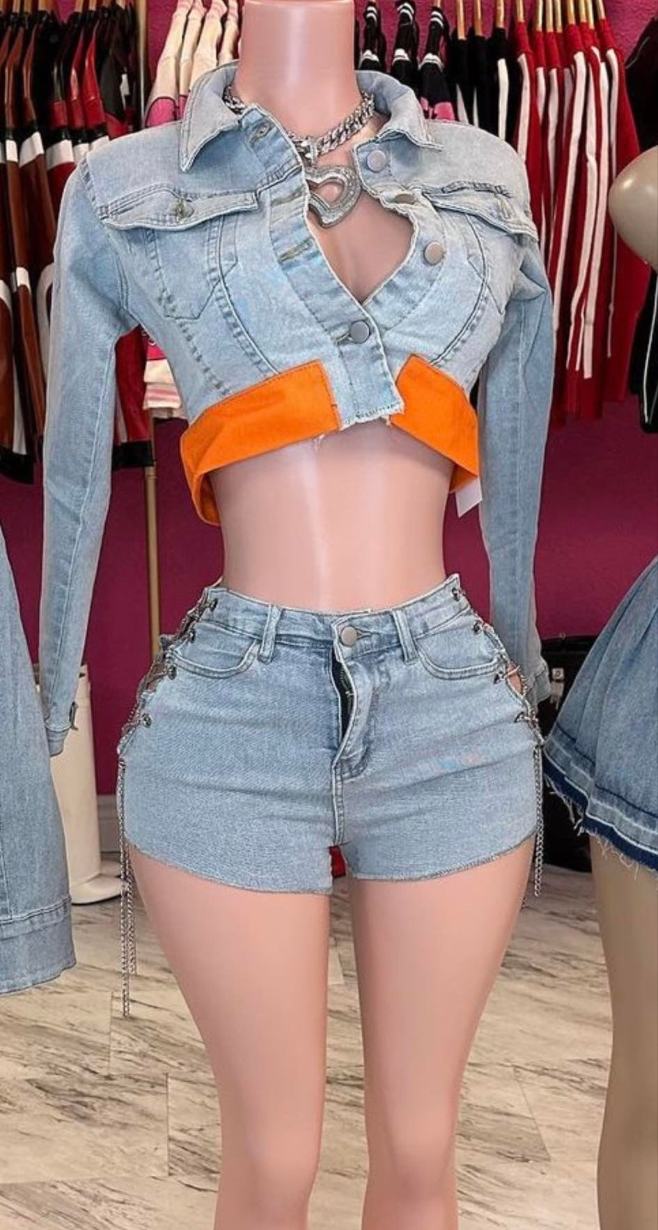 Kimmy Denim Short Set