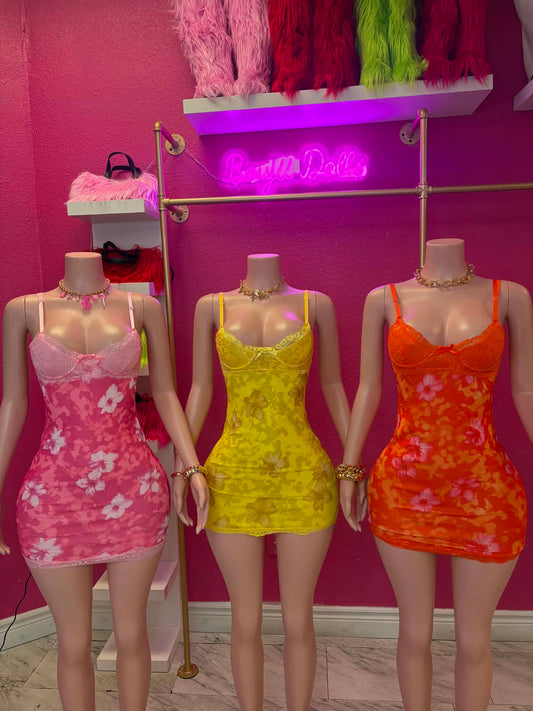 FLORAL MINI DRESS